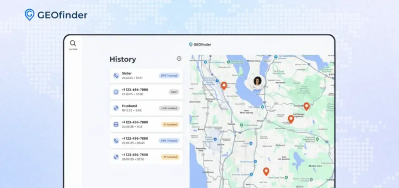 GEOfinder dashboard