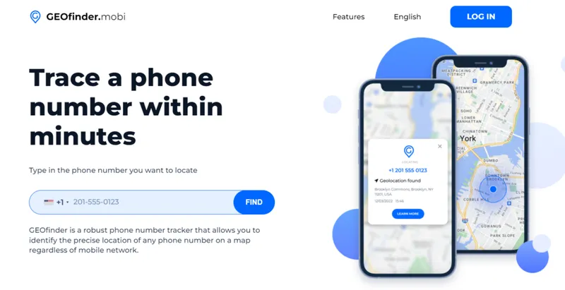 Geofinder main page