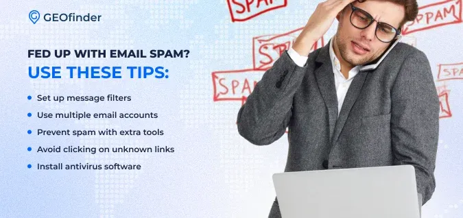 How to block spam emails different methods described by GEOfinder