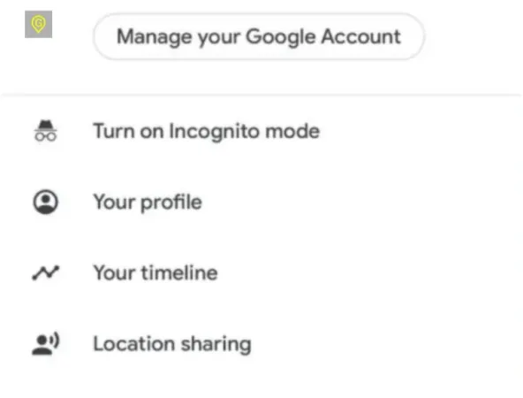 How location sharing iPhone looks when using Google Maps