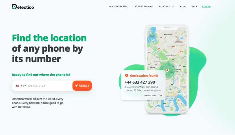 Detectico main page