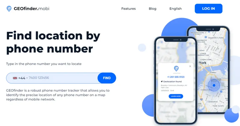 Geofinder.mobi home page Geofinder.mobi home page