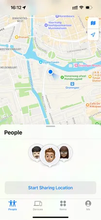 start sharing location