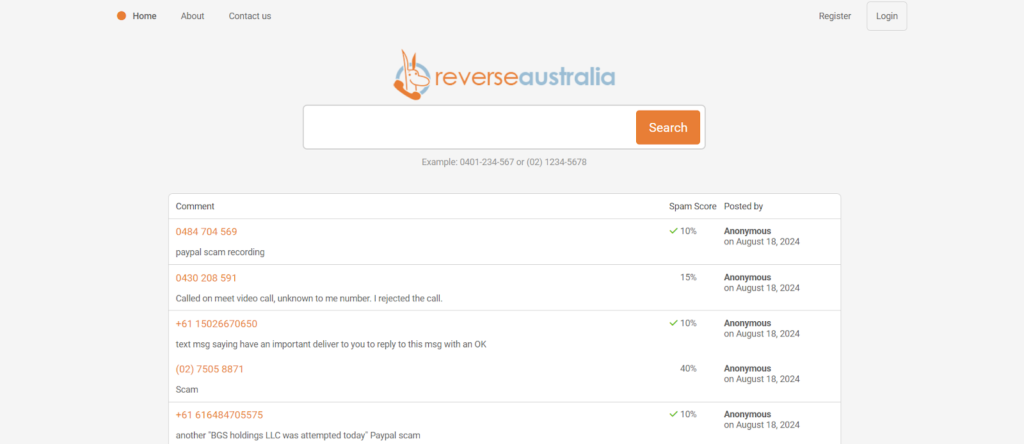 Number lookup in Australia with Reverse Australia