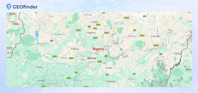 Nigerian map: how to locate someone in Nigeria: free ways