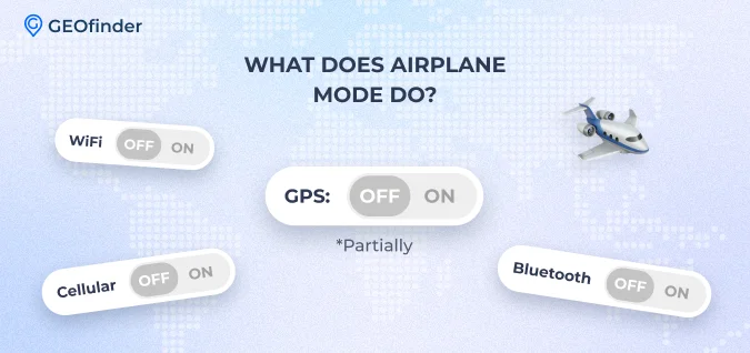 Does airplane mode stop sharing location, and what other services does it influence? A checklist from GEOfinder