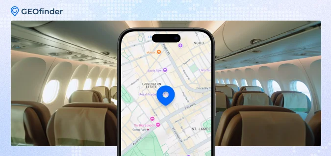 Will airplane mode turn off location sharing - a screenshot with a location pin on the map.