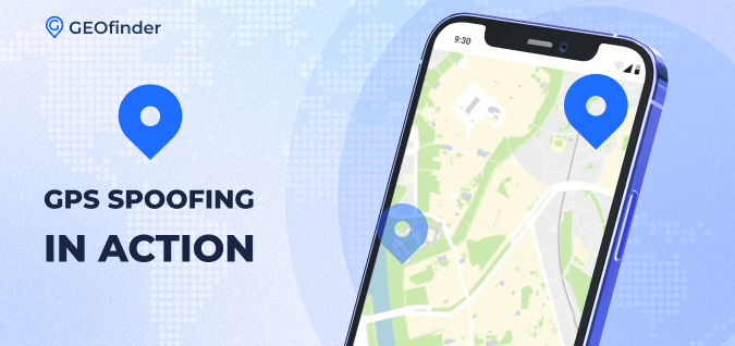 How does GPS spoofing work: a spoofed location on the map