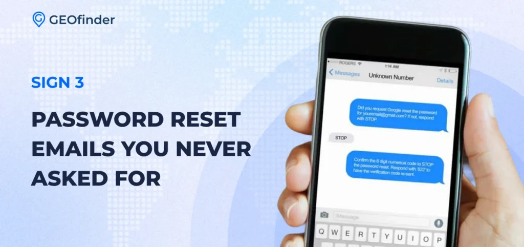 Password reset emails you didn't request - email security explained by GEOfinder